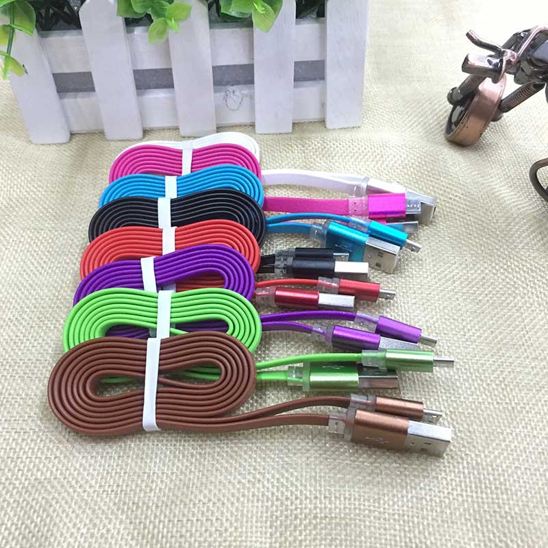 11780 Кабел micro USB плосък 1 метър черен - Image 1