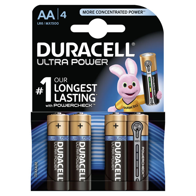 12025 Алкална батерия R6 Duracell Ultra Power - 4 бр. - Image 1