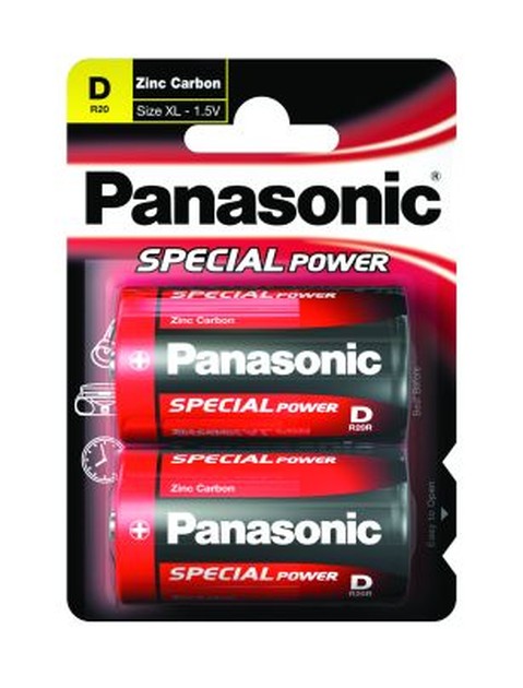 8096 Цинкова батерия R20 Panasonic Special Power - 2 бр. - Image 1