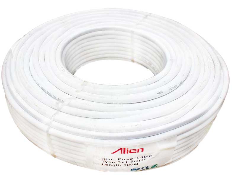 9458 Кабел многожилен MYYM 3 x 1.50 мм2 100м бял - Image 1